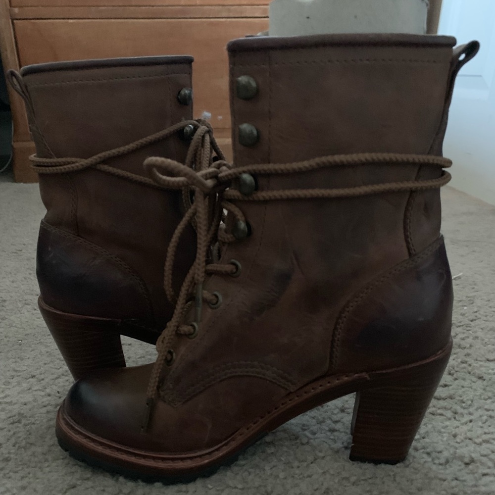 Frye “Lucy” lace up boots